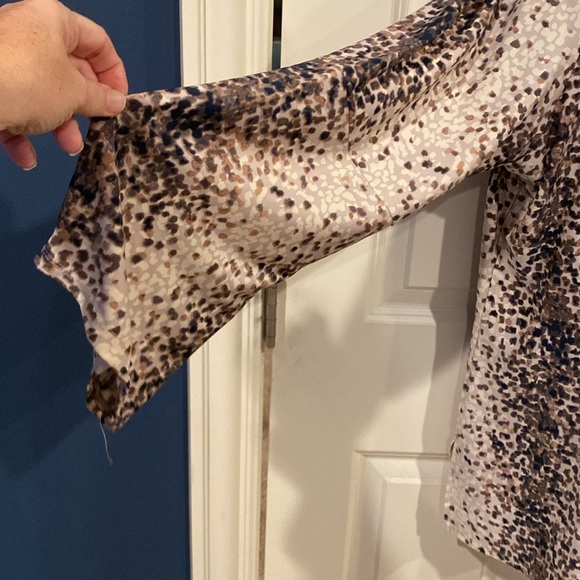 18/20 VIP Knits by Avenue  brown and tan top with full arms - NWT - Picture 2 of 8